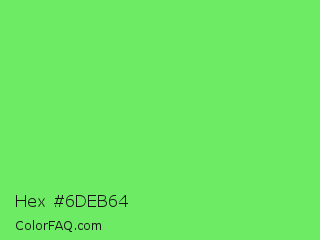 Hex #6deb64 Color Image