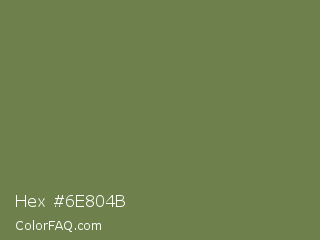 Hex #6e804b Color Image