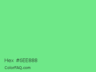 Hex #6ee888 Color Image
