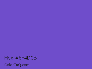 Hex #6f4dcb Color Image