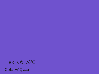 Hex #6f52ce Color Image