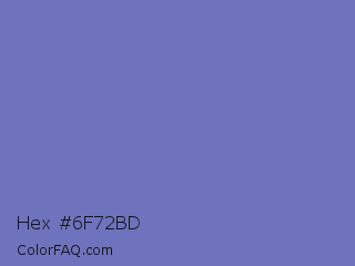 Hex #6f72bd Color Image