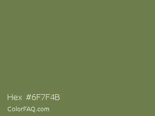 Hex #6f7f4b Color Image