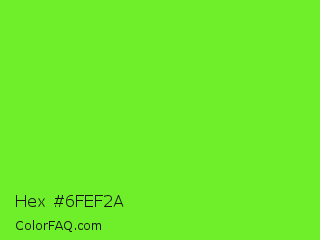 Hex #6fef2a Color Image