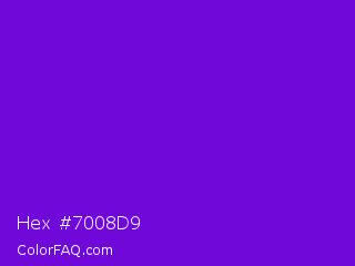 Hex #7008d9 Color Image
