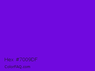 Hex #7009df Color Image