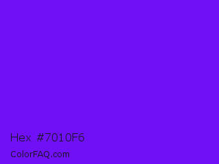Hex #7010f6 Color Image