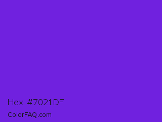 Hex #7021df Color Image