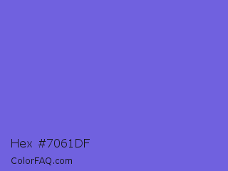 Hex #7061df Color Image