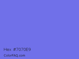 Hex #7070e9 Color Image