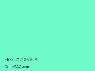 Hex #70faca Color Image