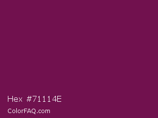 Hex #71114e Color Image