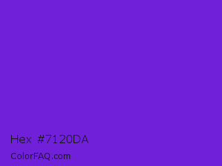 Hex #7120da Color Image