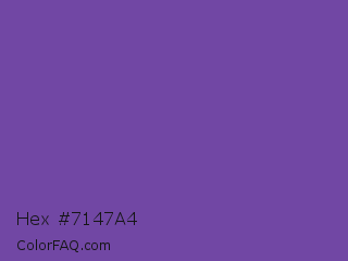 Hex #7147a4 Color Image