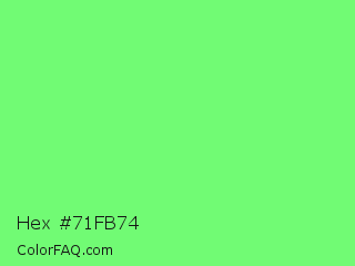 Hex #71fb74 Color Image