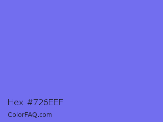 Hex #726eef Color Image