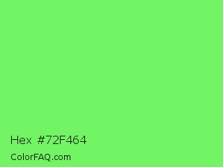 Hex #72f464 Color Image