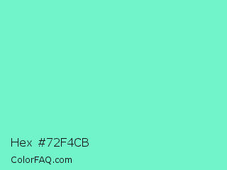 Hex #72f4cb Color Image
