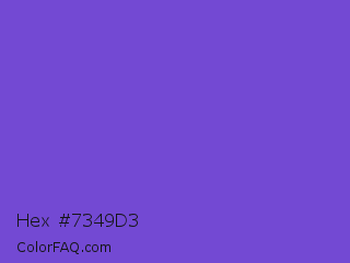 Hex #7349d3 Color Image