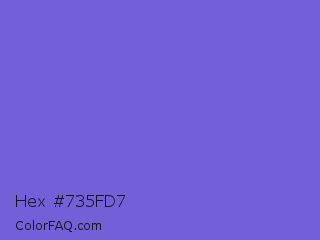 Hex #735fd7 Color Image