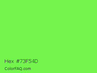 Hex #73f54d Color Image