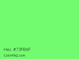Hex #73fb6f Color Image