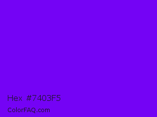 Hex #7403f5 Color Image