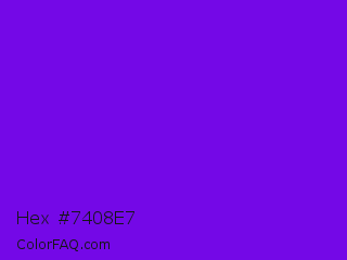 Hex #7408e7 Color Image