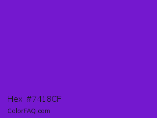 Hex #7418cf Color Image