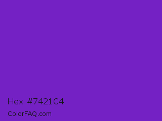 Hex #7421c4 Color Image