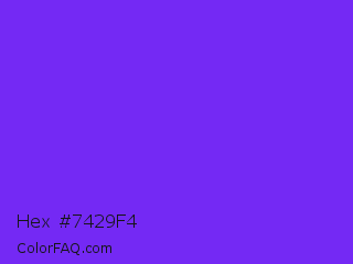Hex #7429f4 Color Image