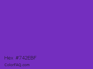Hex #742ebf Color Image