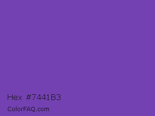 Hex #7441b3 Color Image