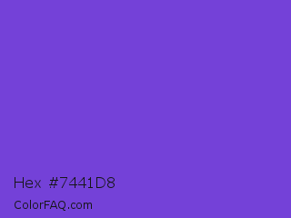 Hex #7441d8 Color Image
