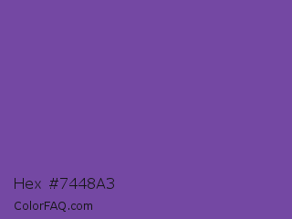 Hex #7448a3 Color Image