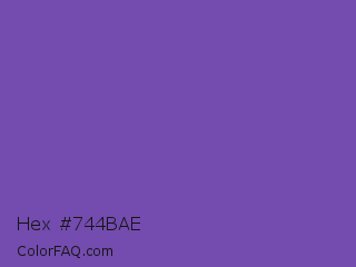Hex #744bae Color Image