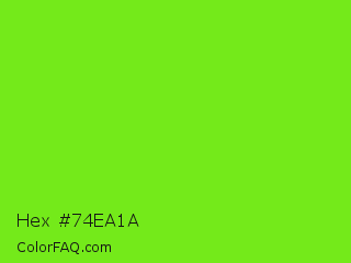 Hex #74ea1a Color Image