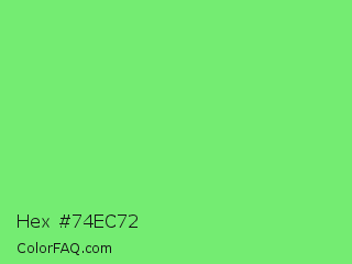 Hex #74ec72 Color Image