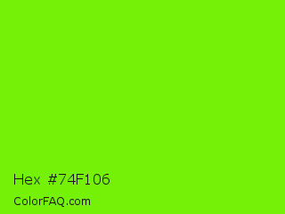Hex #74f106 Color Image