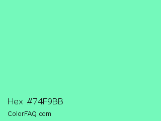 Hex #74f9bb Color Image