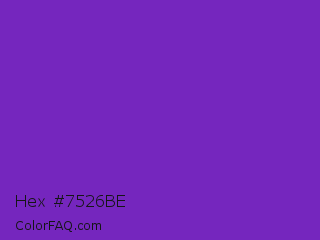 Hex #7526be Color Image