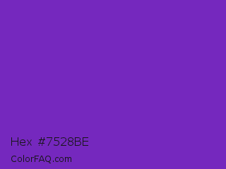 Hex #7528be Color Image