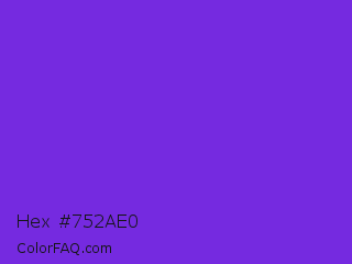 Hex #752ae0 Color Image