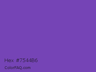 Hex #7544b6 Color Image