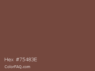 Hex #75483e Color Image
