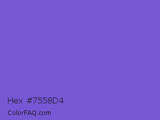 Hex #7558d4 Color Image