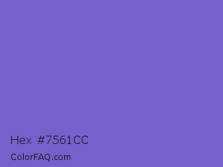Hex #7561cc Color Image