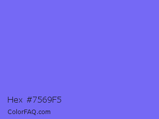 Hex #7569f5 Color Image