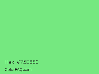 Hex #75e880 Color Image
