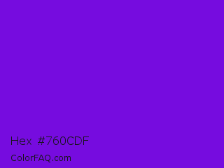 Hex #760cdf Color Image